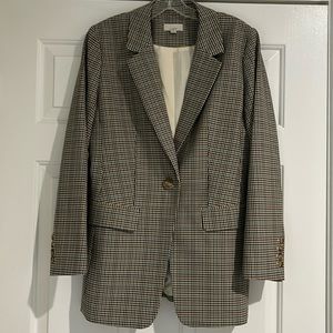 Checked longer length blazer